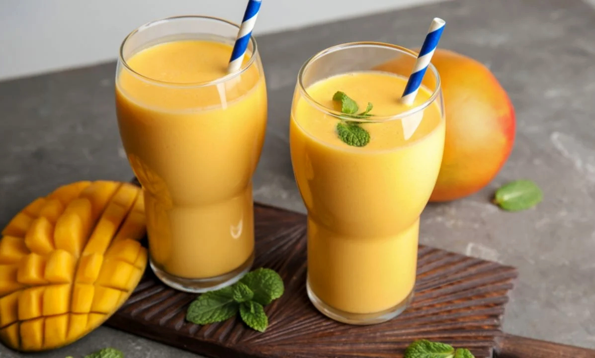 receta de jugo de mango con leche